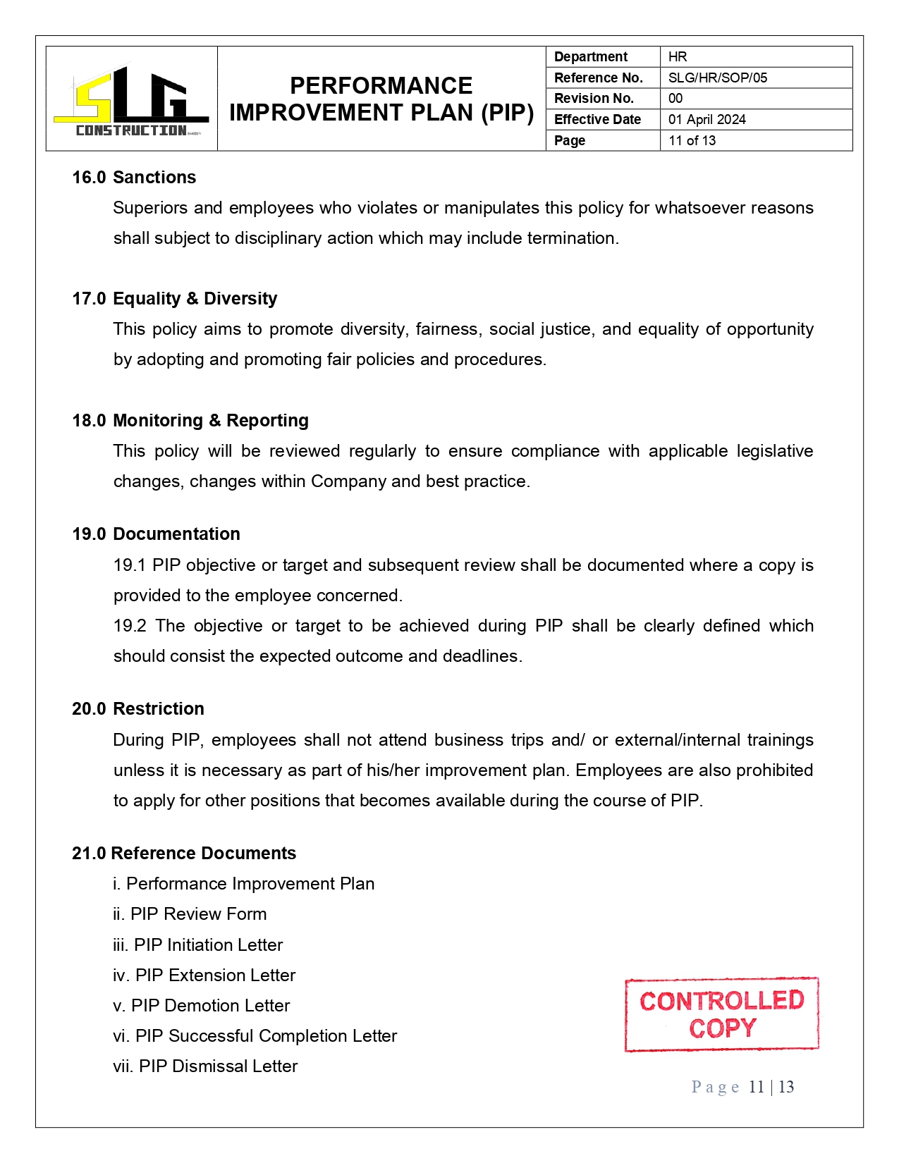 SLG-PRO-SOP Page 11